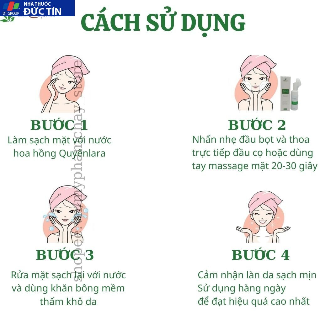 Sữa Rửa Mặt Trắng Da,Làm Sạch Sâu Có Đầu Cọ Massage Tạo Bọt Pefect Foaming Quyên Lara Chính Hãng 120Ml 22 suaua7