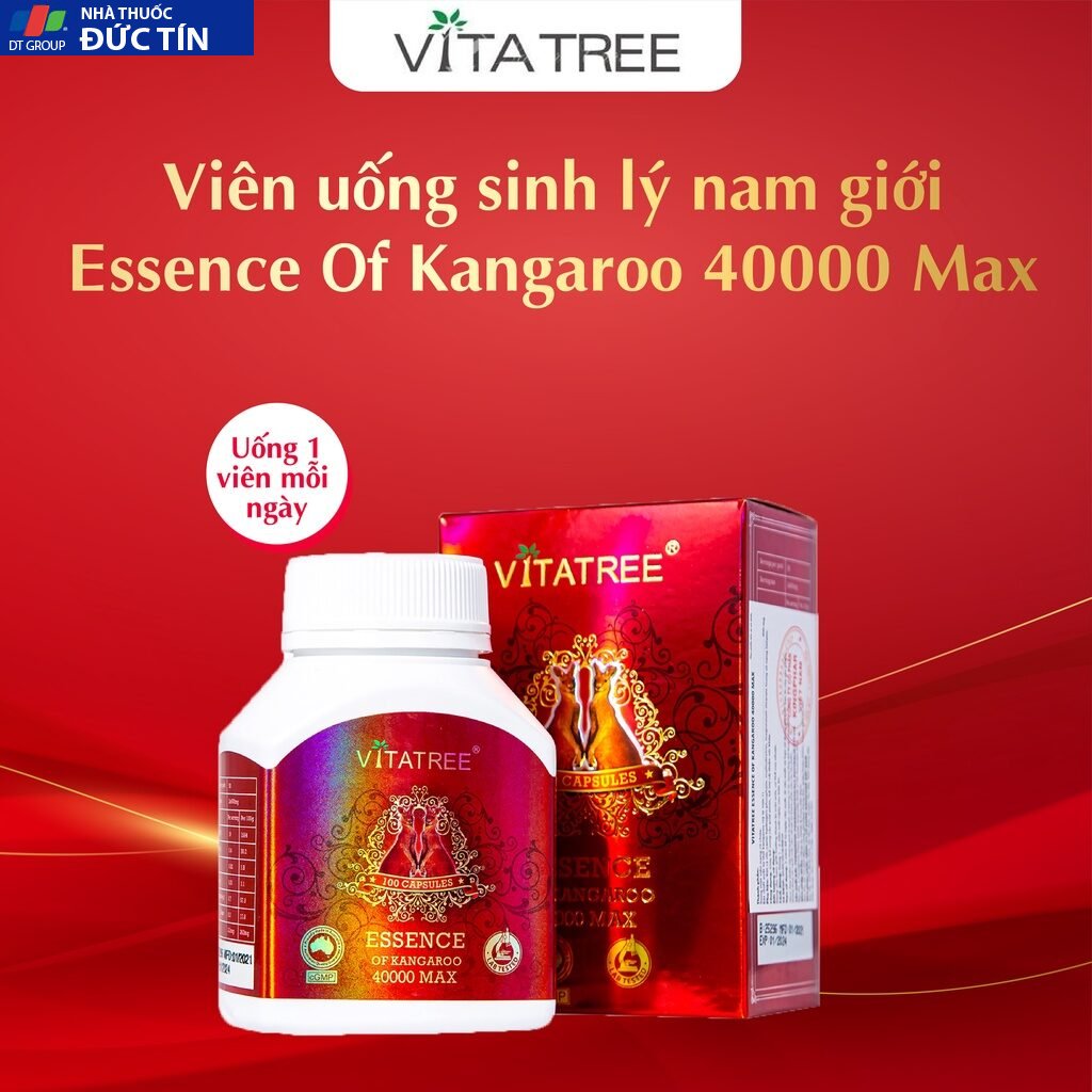 Tăng cường sinh lý nam giới Vitatree Essence Of Kangaroo 40000 Max của Úc hộp 100 viên 32 tangsinh9