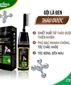 ( Dầu Gội Phủ Bạc ) Gội Là Đen Lucky Star Màu Đen 250/500ml 15 thaoduoc5