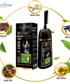 ( Dầu Gội Phủ Bạc ) Gội Là Đen Lucky Star Màu Đen 250/500ml 19 thaoduoc9