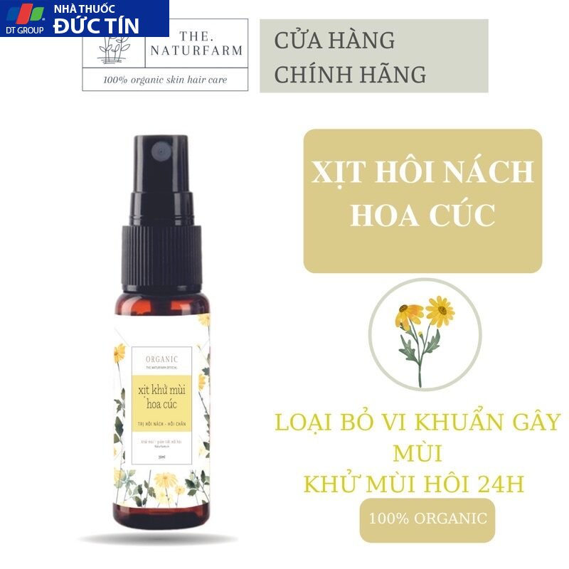 Xịt khử mùi hôi nách, hôi chân chiết xuất hoa cúc thảo mộc 30ml 19 thaomoc1 1