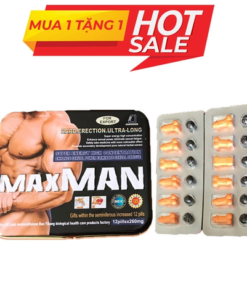 Thuốc cường dương MaxMan 260mg, Hộp 24 viên