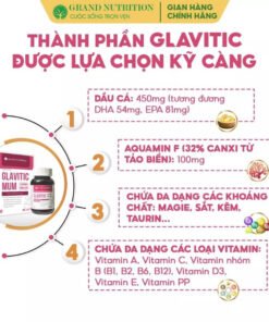 Alternative view of Vitamin Tổng Hợp Glavitic Mum Cho Mẹ Bầu Khỏe Mạnh, Giảm Ốm Nghén GRAND NUTRITION (hộp 30v)