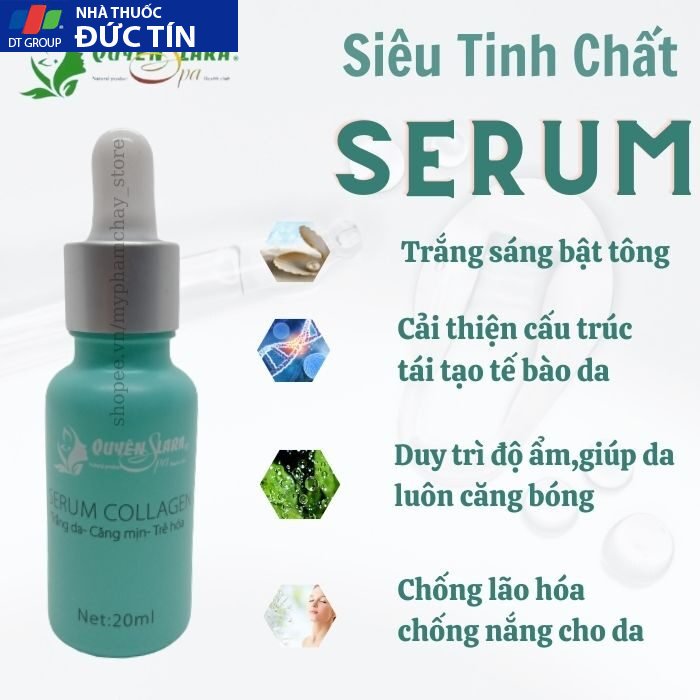 Serum Collagen Quyên Lara Trẻ Hoá Làn Da,Cung Cấp Dưỡng Ẩm Chuyên Sâu Ngăn Ngừa Lão Hóa Da 20ml, 28 trahoa3 1