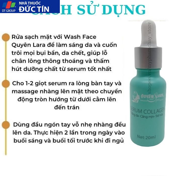Serum Collagen Quyên Lara Trẻ Hoá Làn Da,Cung Cấp Dưỡng Ẩm Chuyên Sâu Ngăn Ngừa Lão Hóa Da 20ml, 26 trahoa5