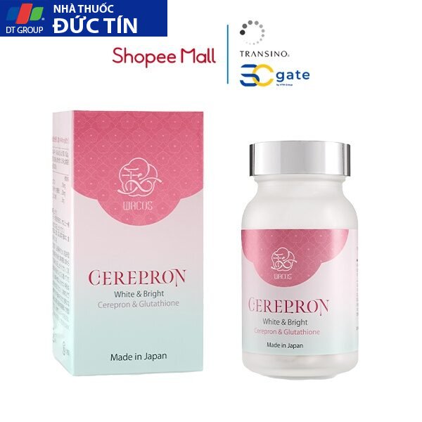 Viên Uống Dưỡng Trắng Da Wacos Cerepron White&Bright dưỡng trắng da từ sâu bên trong, cải thiện sắc tố da 60 viên/hộp 22 trangda1