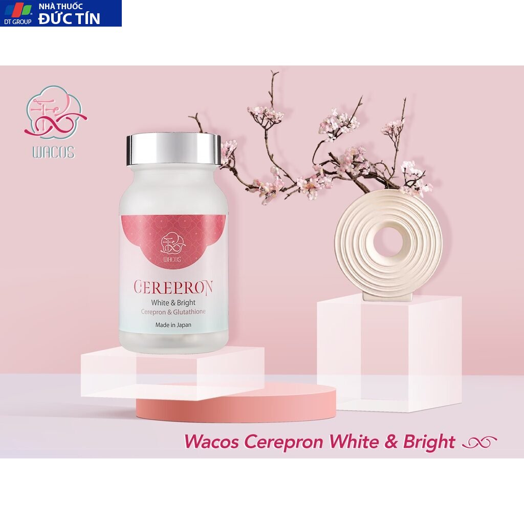 Viên Uống Dưỡng Trắng Da Wacos Cerepron White&Bright dưỡng trắng da từ sâu bên trong, cải thiện sắc tố da 60 viên/hộp 19 trangda4