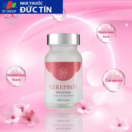 Viên Uống Dưỡng Trắng Da Wacos Cerepron White&Bright dưỡng trắng da từ sâu bên trong, cải thiện sắc tố da 60 viên/hộp 18 trangda5