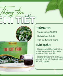 Cao chè vằng lợi sữa thương hiệu Tuệ Minh, hộp 500 gram 20 miếng 10 tueminh2
