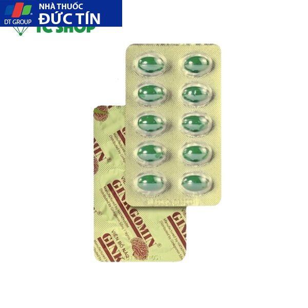 Bổ não Ginkgomin hộp 60 viên,Hỗ trợ cải thiện tuần hoàn não Ginkgomin 8 vien bo nao ginkgomin