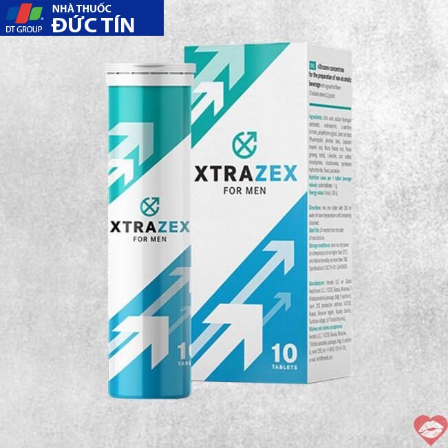 Viên sủi hỗ trợ cương dương tăng cường sinh lý Xtrazex - Hộp 10 viên 11 vien sui ho tro cuong duong tang cuong sinh ly xtrazex hop 10 vien