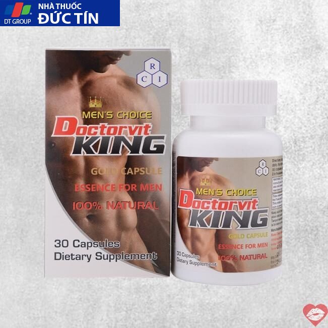 Viên uống hỗ trợ điều trị rối loạn cương dương tăng cường sinh lý nam Doctorvit King - Chai 30 2 vien uong ho tro dieu tri roi loan cuong duong tang cuong sinh ly nam doctorvit king chai 30