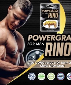 Viên uống phục hồi sinh lý kéo dài thời gian Powergra For Men Rino - Vỉ 1 viên 9 vien uong phuc hoi sinh ly keo dai thoi gian powergra for men rino vi 1 vien 1 1