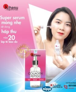 Alternative view of Serum làm mờ nám da, vết sạm, đốm nâu, da trắng sáng với Vitamin C, serum collagen peptide Kihasu Japan cho nam nữ