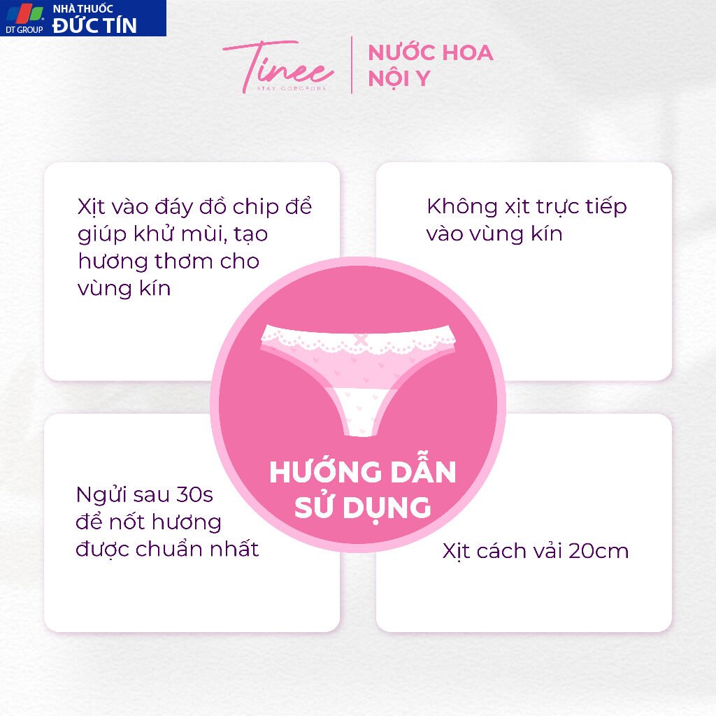Nước Hoa Vùng Kín Vải Nội Y Tinee 3 Tầng Hương Khử Mùi Đồ Lót Lưu Hương 12h (10ml/ chai) 18 vungkin5
