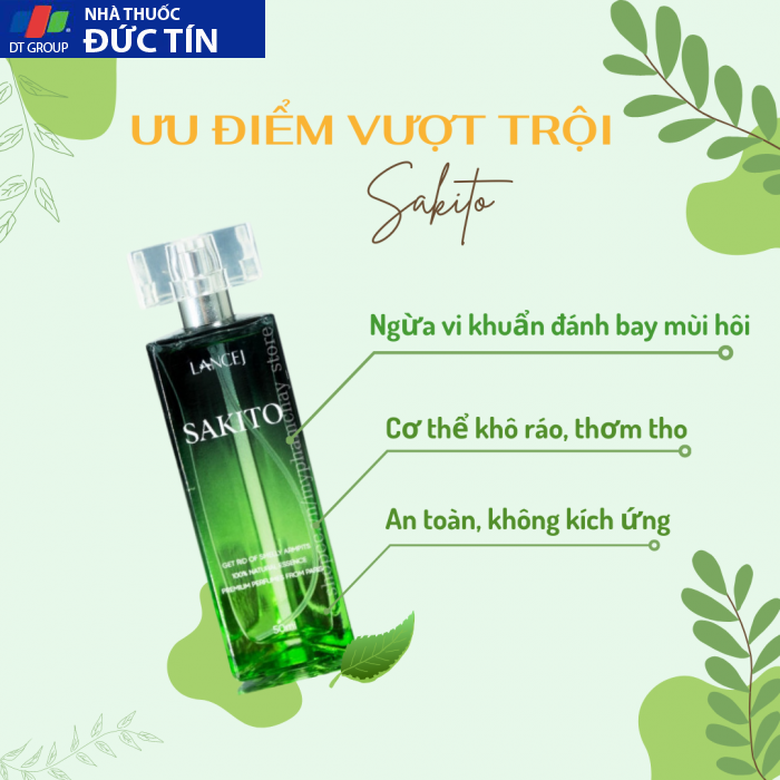 Xịt Khử Mùi Hôi Nách, Hôi Chân Sakito Chính Hãng 45 xit sakito co ban o hieu thuoc khong 700x700 1