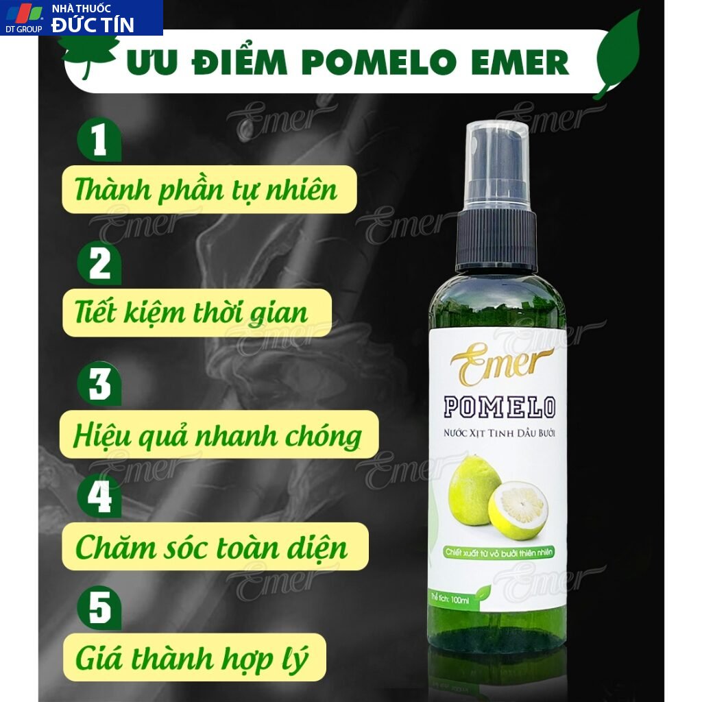 Dưỡng tóc tinh dầu bưởi kích mọc tóc pomelo EMER Garin 100ml giảm rụng tóc, xịt dưỡng cho tóc chắc khỏe và suôn mượt 21