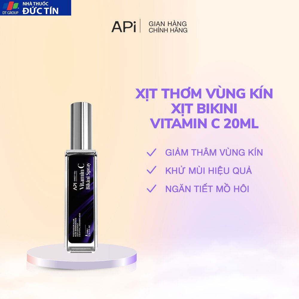 Xịt Bikini khử mùi giảm thâm vùng kín, xịt thơm Bikini Vitamin C API, xịt thơm và kháng khuẩn, nước hoa vùng kín 20ml 26
