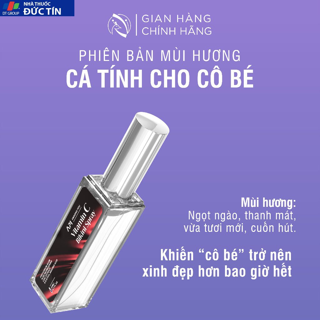Xịt Bikini khử mùi giảm thâm vùng kín, xịt thơm Bikini Vitamin C API, xịt thơm và kháng khuẩn, nước hoa vùng kín 20ml 23