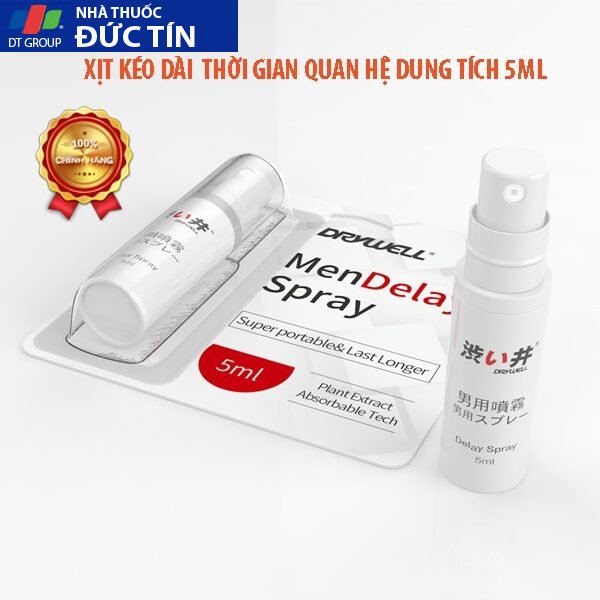Xịt kéo dài thời gian quan hệ dung tích 5ml hàng chính hãng Drywell, Chống xuất tinh sớm 15