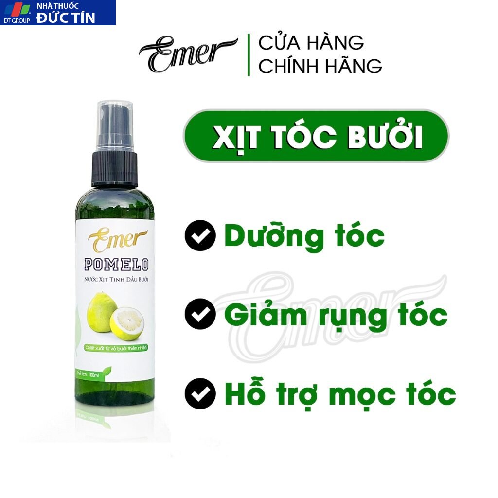 Dưỡng tóc tinh dầu bưởi kích mọc tóc pomelo EMER Garin 100ml giảm rụng tóc, xịt dưỡng cho tóc chắc khỏe và suôn mượt 20 xitnuoi1 1