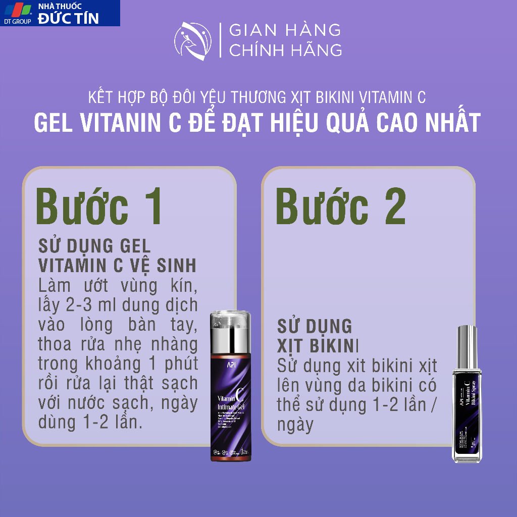 Xịt Bikini khử mùi giảm thâm vùng kín, xịt thơm Bikini Vitamin C API, xịt thơm và kháng khuẩn, nước hoa vùng kín 20ml 19