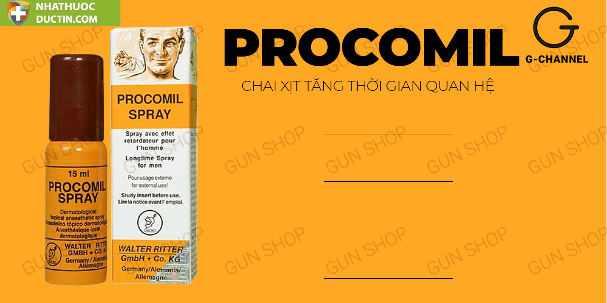 Chai xịt Đức Procomil - Kéo dài thời gian - Chai 15ml 13 1 83f5dd17c77947939eb749fcb086ad9e