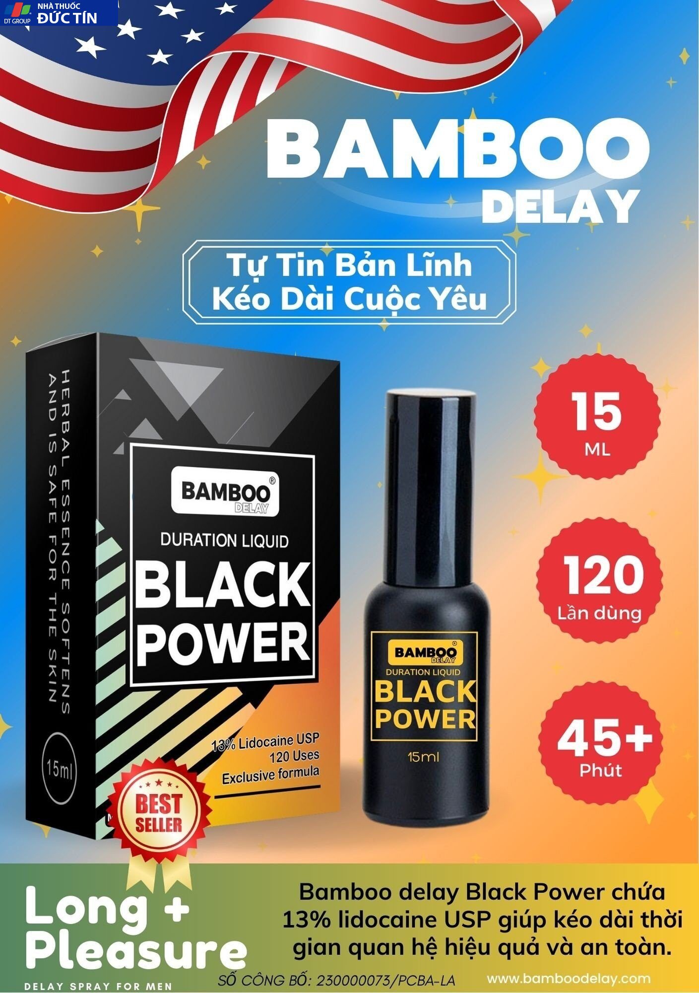 Xịt Bamboo Delay Black Label Chính Hãng Kéo Dài Thời Gian Quan Hệ Nhập Khẩu Từ USA 17 Xit bamboo delay chinh hang