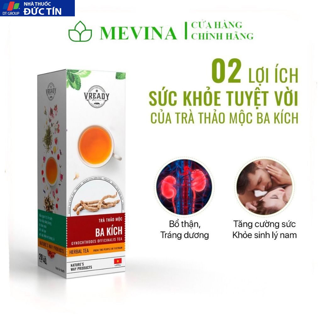 Trà Ba Kích Tăng Thời Gian Quan Hệ Cho Nam, Hỗ Trợ Sinh Lý Nam, Hộp 20 Gói Lọc -Mevina Store 27 bakich3