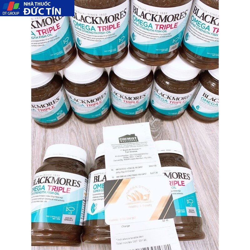 Blackmores 3 Triple Concentration Fish Oil 150 viên dầu cá 16 black4