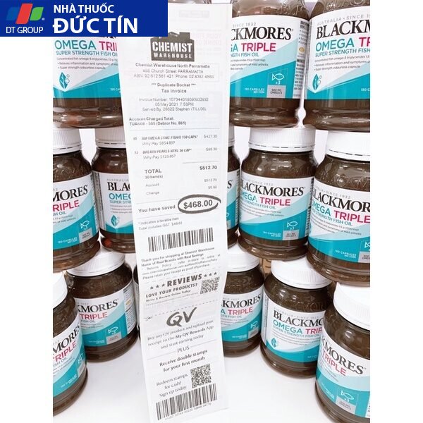 Blackmores 3 Triple Concentration Fish Oil 150 viên dầu cá 14 black7