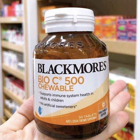 Kẹo ngậm bổ sung Vitamin C Blackmores Bio C 500mg Chewable, hộp 50 viên 9 blackmores bio c 500mg chewable hop 50 vien 1 1