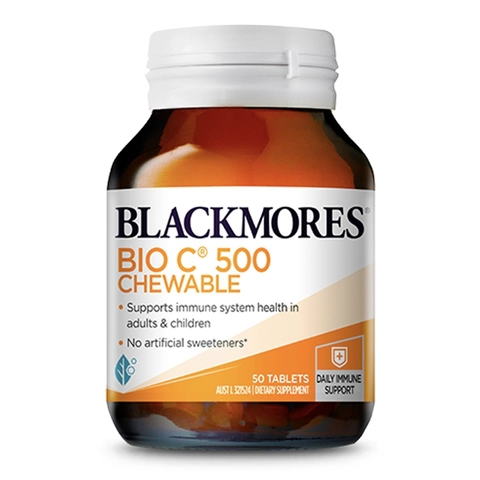 Kẹo ngậm bổ sung Vitamin C Blackmores Bio C 500mg Chewable, hộp 50 viên 10 blackmores bio c 500mg chewable hop 50 vien 1