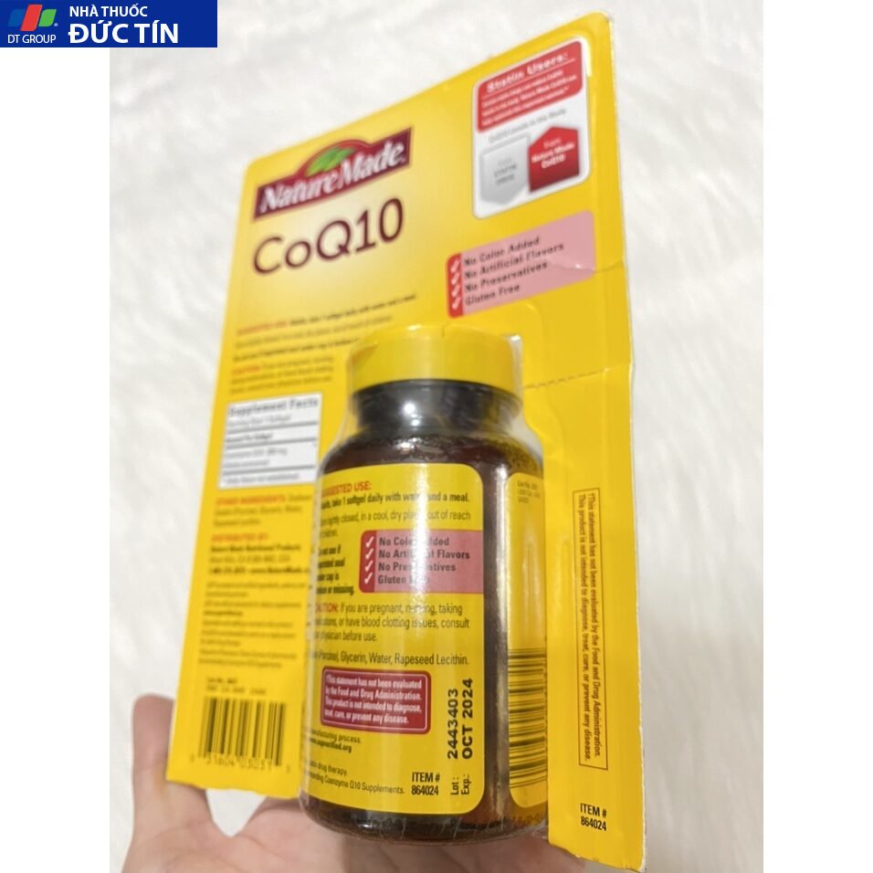 Bổ sung CoQ10 tốt cho tim mạch Nature Made CoQ10 200mg 140 viên Của Mỹ 20 bomy5