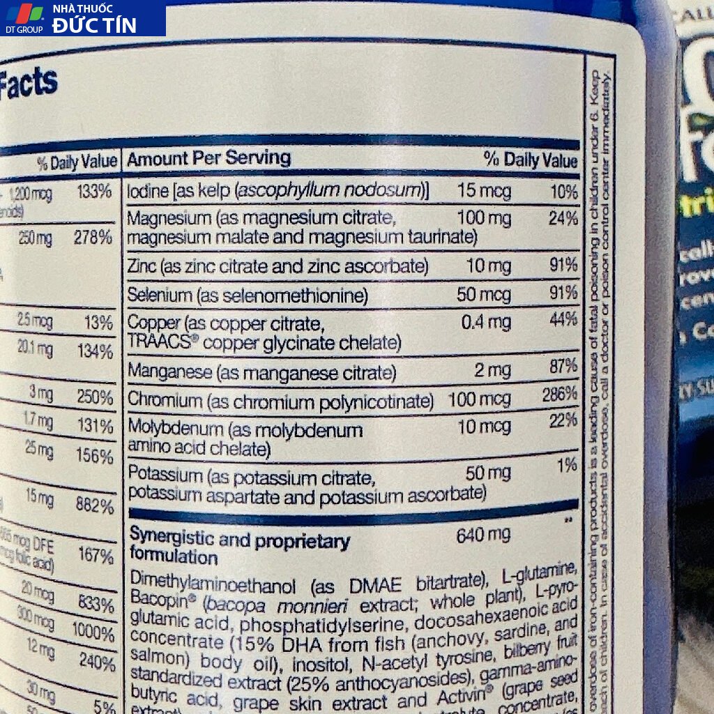 Viên Uống Bổ Não FOCUS Factor – Tăng Cường Trí Nhớ - 180 viên 19 bonao7