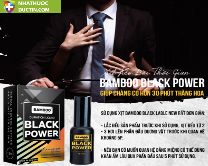 Xịt Bamboo Black Power Kéo Dài Thời Gian Chính Hãng 8 cach dung bambo black power