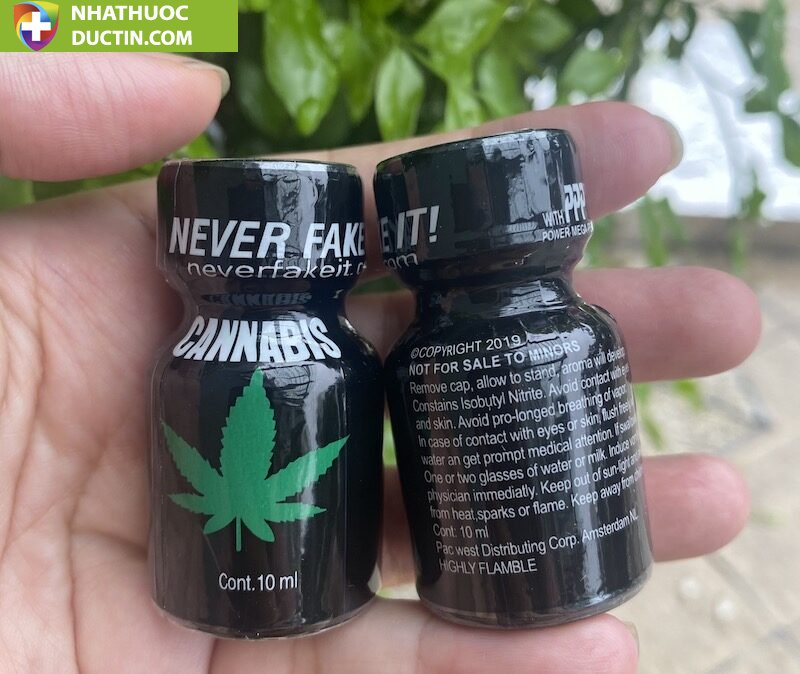 Popper Cannabis 10ml Never Fake It chính hãng Mỹ dành cho Top Bot 21 cannabis poppers