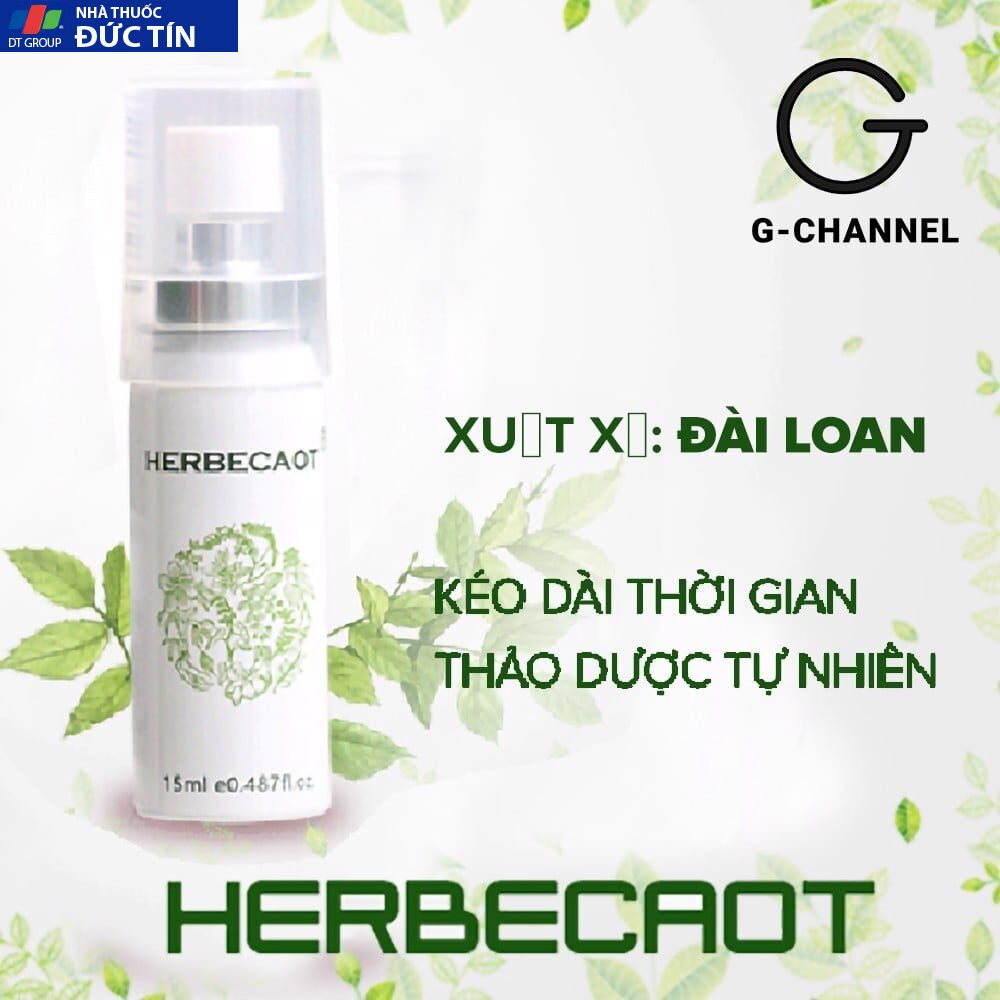 Chai xịt Đài Loan Herbecaot - Kéo dài thời gian - Chai 15ml 15 chai xit dai loan herbecaot keo dai thoi gian chai 15ml 0