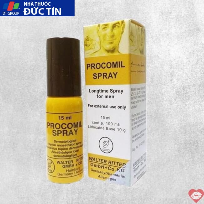 Chai xịt Đức Procomil - Kéo dài thời gian - Chai 15ml 10 chai xit duc procomil keo dai thoi gian chai 15ml 1