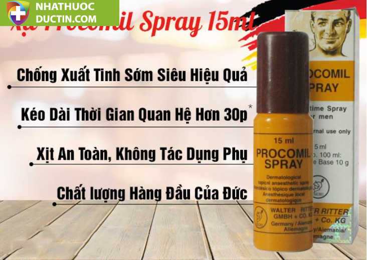 Chai Xịt Procomil Spray Chống Xuất Tinh Sớm Hiệu Quả 22 cong dung procomil spray