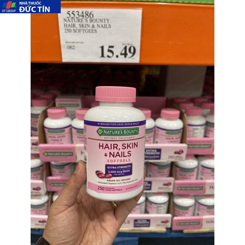 Viên Uống Đẹp Da, Tóc, Móng Hair Skin Nail Nature's Bounty 250 Viên Của Mỹ 21 đã bán icon help 1 Viên Uống Đẹp Da, Tóc, Móng Hair Skin Nail Nature's Bounty 250 Viên Của Mỹ 21 đã bán icon help