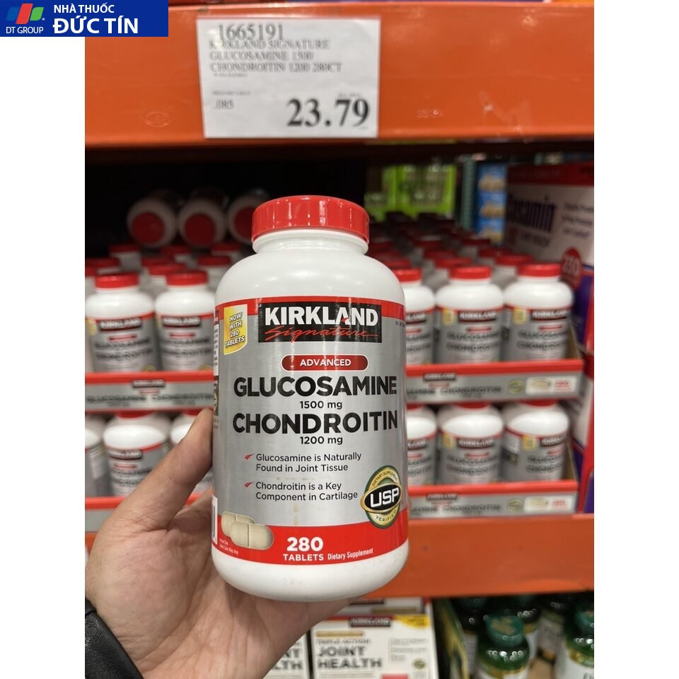 Viên Uống Bổ Xương Khớp Glucosamine 1500mg & Chondroitin 1200mg - Glucosamin Kirkland 10 glu1 1