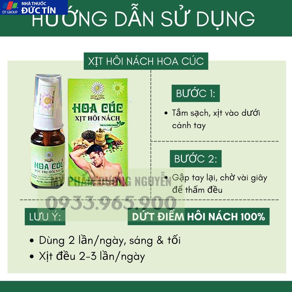 Xịt Hôi Nách Hoa Cúc Chính Hãng Dứt Hôi Nách Nhanh Chóng Hiệu Quả (Mẫu Mới 10ml) 26 hoacu6