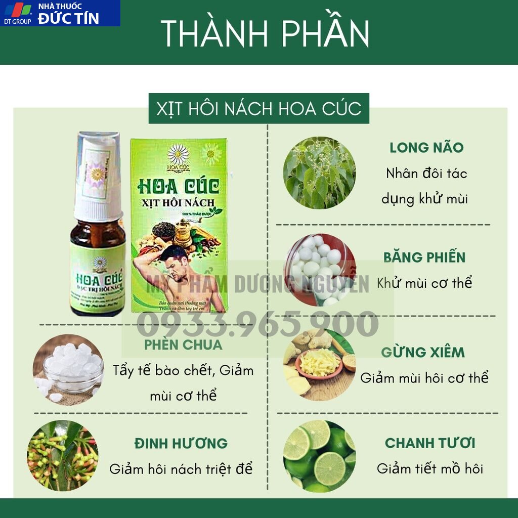 Xịt Hôi Nách Hoa Cúc Chính Hãng Dứt Hôi Nách Nhanh Chóng Hiệu Quả (Mẫu Mới 10ml) 20 hoacuc4 1