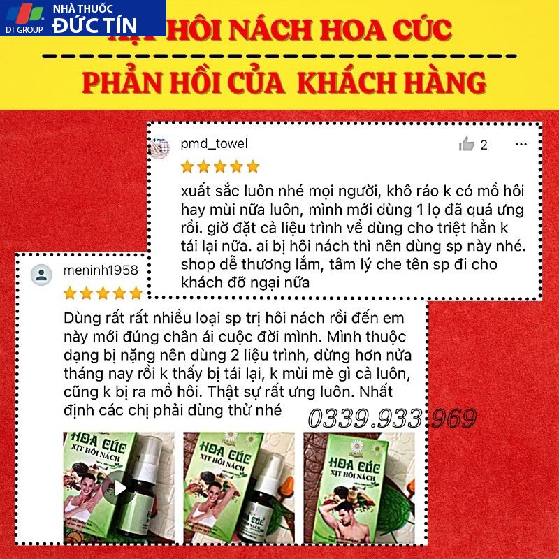 Xịt Hôi Nách Hoa Cúc Chính Hãng - Khử Mùi Hôi Nách - Ngăn Tiết Mồ Hôi - Giảm Thâm 10ml 19 hoacuc6