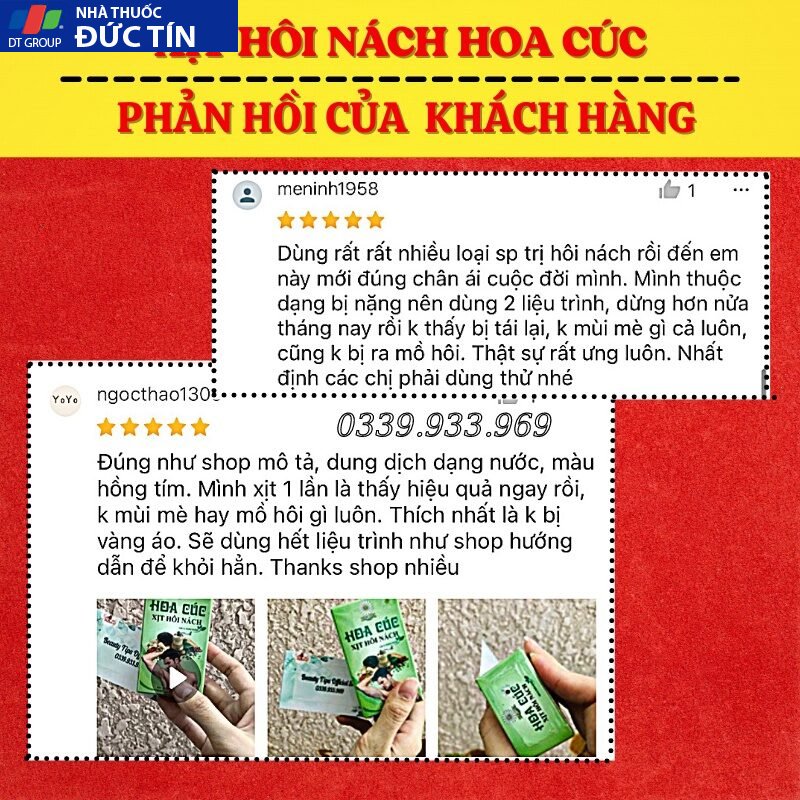 Xịt Hôi Nách Hoa Cúc Chính Hãng - Khử Mùi Hôi Nách - Ngăn Tiết Mồ Hôi - Giảm Thâm 10ml 18 hoacuc7