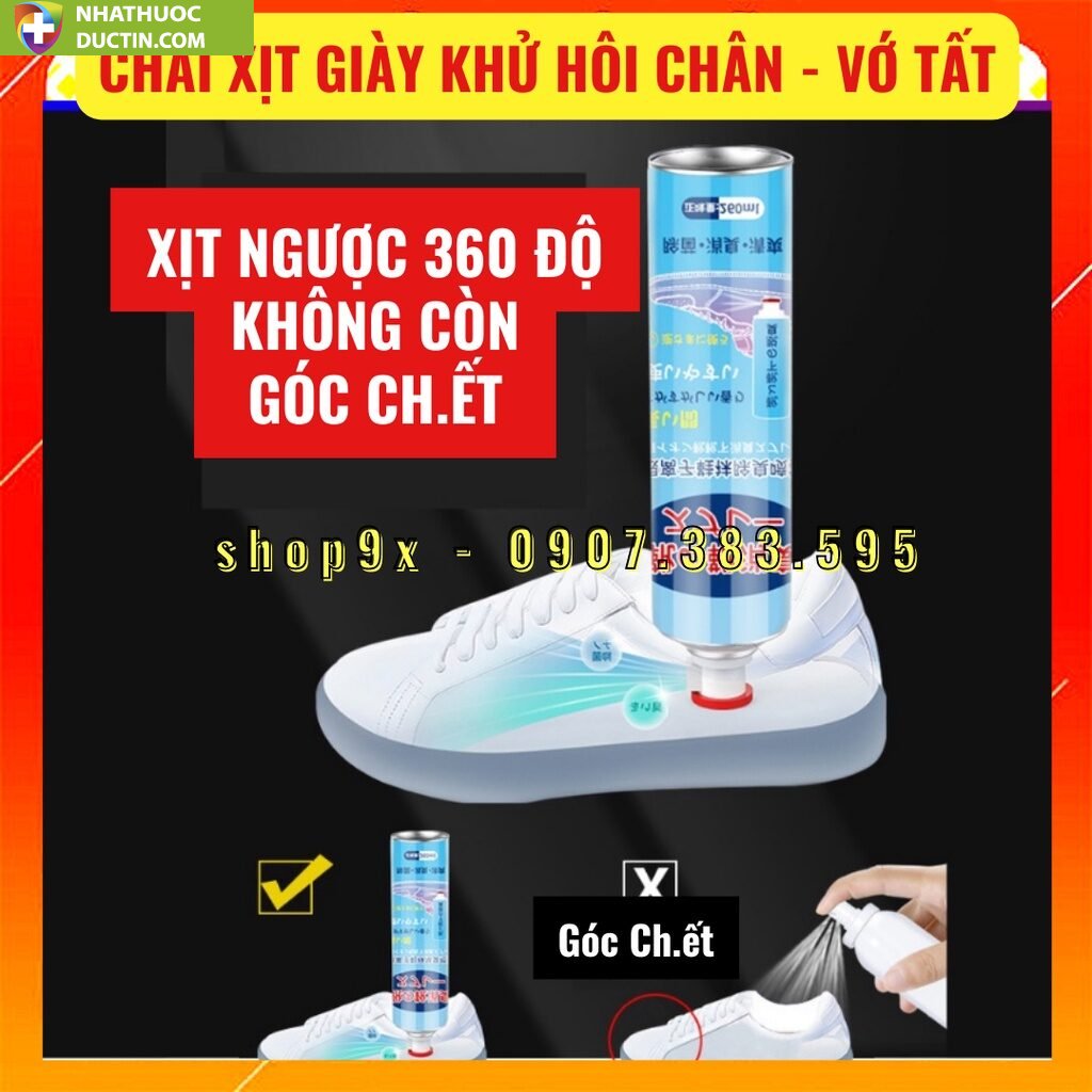 Chai Xịt Khử Mùi Hôi Giày Vớ Tất, Công Nghệ Nano Bạc Khử Mùi Hôi Chân Hiệu Quả 3 Chai Xịt Khử Mùi Hôi Giày Vớ Tất, Công Nghệ Nano Bạc Khử Mùi Hôi Chân Hiệu Quả - Ảnh 3
