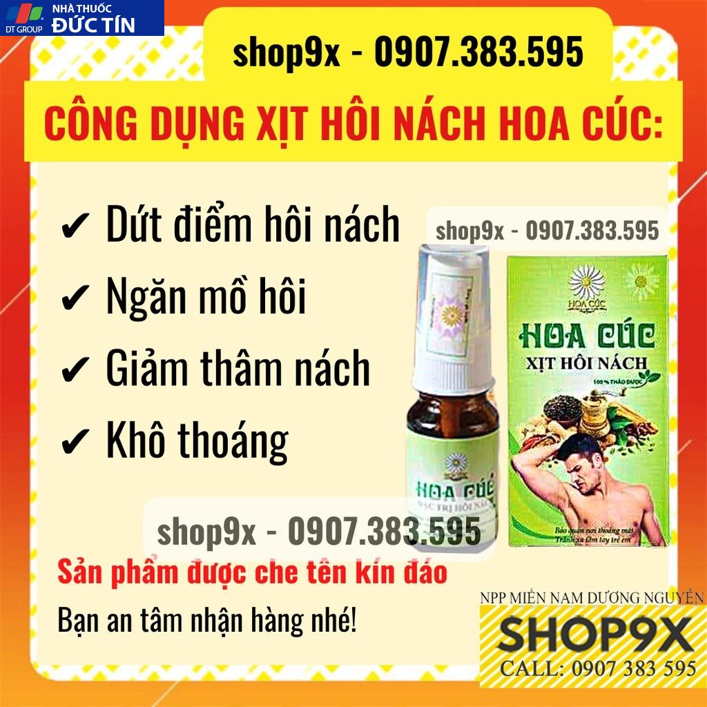 Xịt Hôi Nách Hoa Cúc Chính Hãng - Khử Mùi Và Giảm Thâm Hiệu Quả - Dung Tích 10ml // Shop9X 22 hoinach2 4