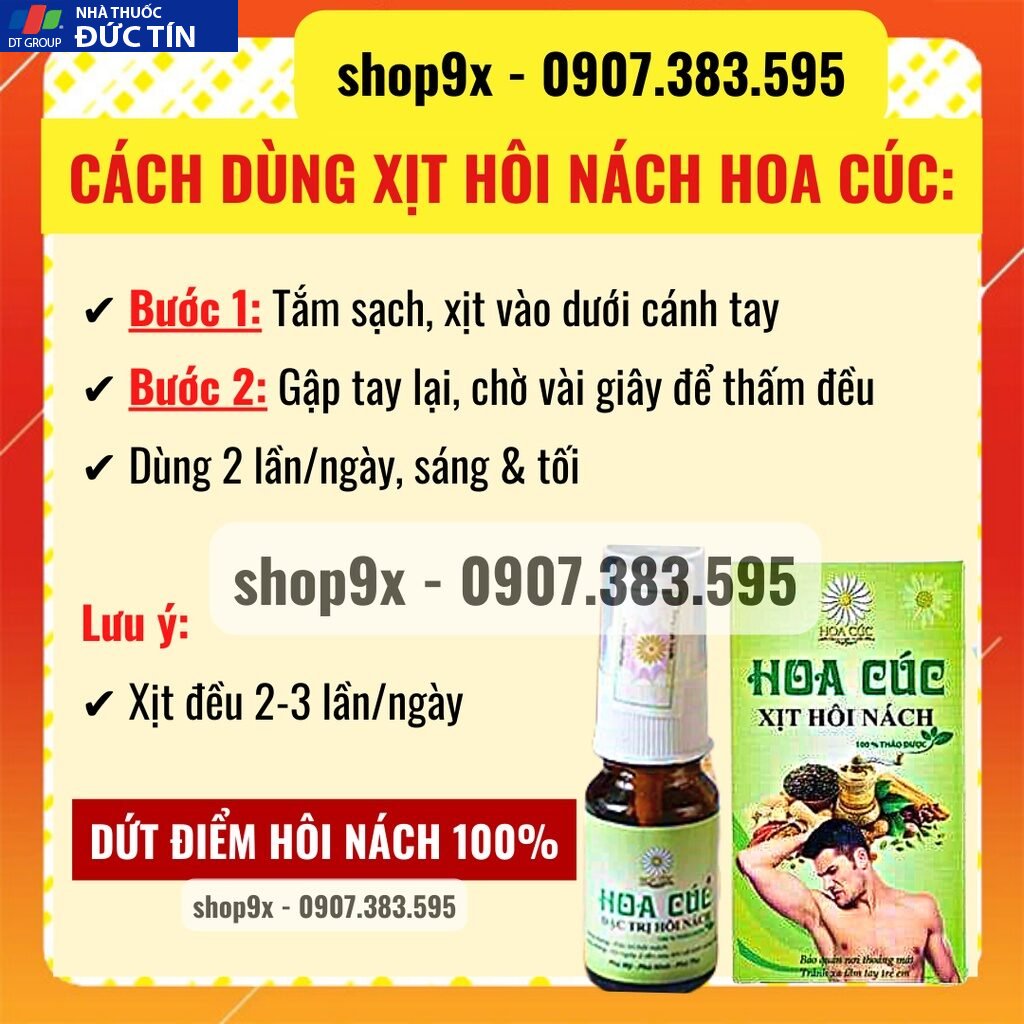 Xịt Hôi Nách Hoa Cúc Chính Hãng - Khử Mùi Và Giảm Thâm Hiệu Quả - Dung Tích 10ml // Shop9X 20 hoinach4 1