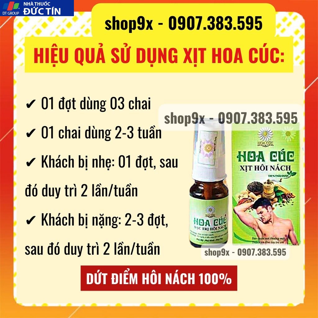 Xịt Hôi Nách Hoa Cúc Chính Hãng - Khử Mùi Và Giảm Thâm Hiệu Quả - Dung Tích 10ml // Shop9X 19 hoinach5 1